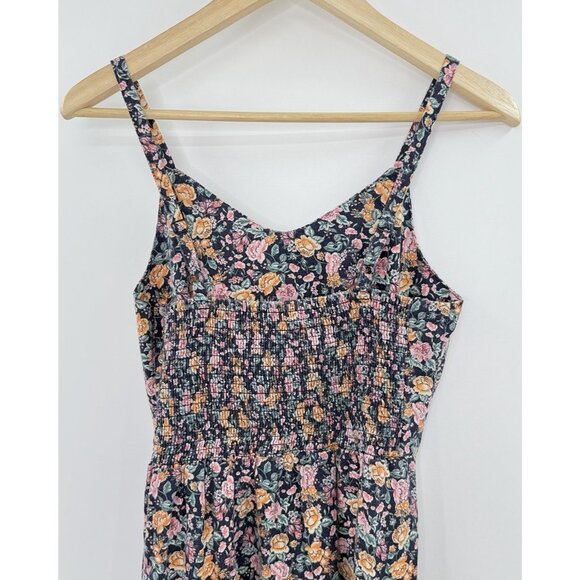 Old Navy Women’s Linen Blend Blue Floral Cami Sundress Sz Sm, Boho Preppy Summer - Picture 4 of 12